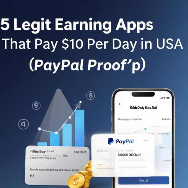 5 Legit Earning Apps That Pay $10 Per Day in USA (PayPal Proof)